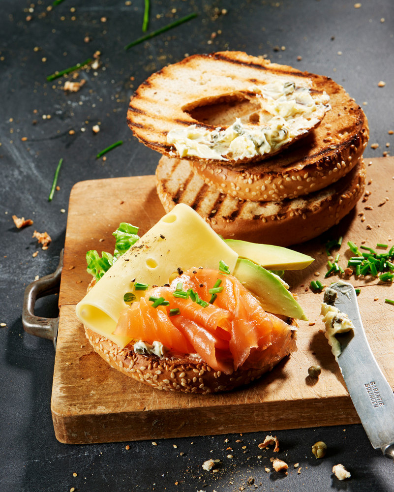 Rezept Herzhafter Lachs-Bagel