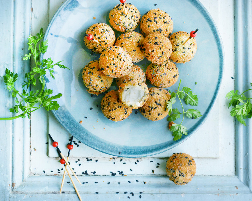 Rezept Bällchen mit schwarzem Sesam