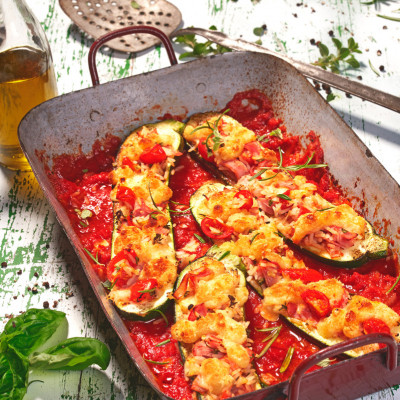 Überbackene Zucchini