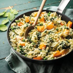 Risotto with autumn vegetables