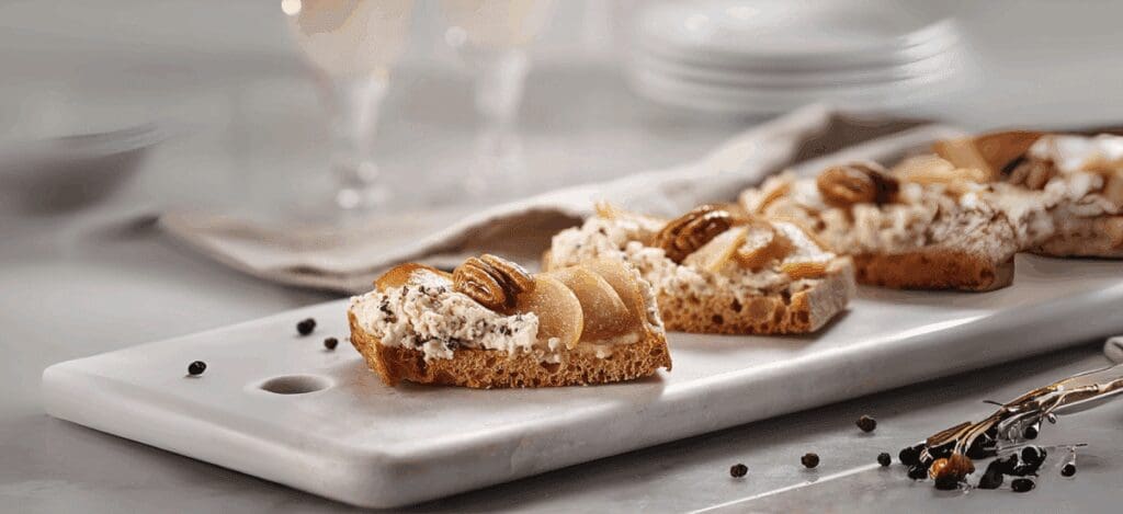 Ahorn-Birne-Crostinis