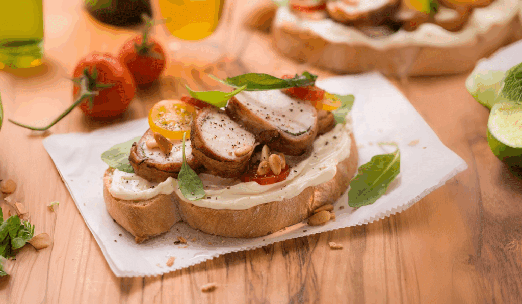 Hähnchen-Toskanabrot